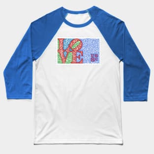 Low Poly Love Stamp (Robert Indiana) Baseball T-Shirt